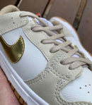 Tênis Nike Dunk Branco Dourado Premium