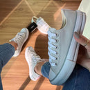 Tênis All Star Courino Cinza e Lilás Feminino Premium - Loja Menina Maluca