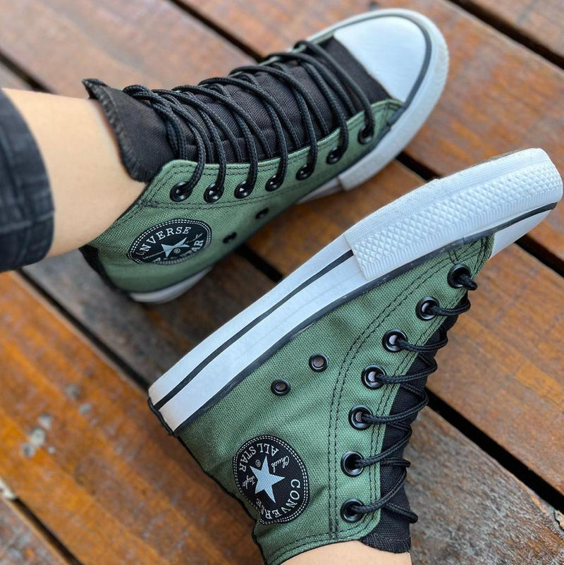 Tênis All Star Murk Verde Cano Alto Premium - Loja Menina Maluca