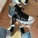 Tenis All Star Preto Brilho Cano Alto Feminino Premium - Loja Menina Maluca