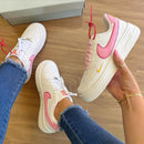 Tênis Nike Air Force 1 Branco e Rosa - Loja Menina Maluca