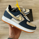 Tênis Nike Air Force Marinho Ouro Premium - Loja Menina Maluca