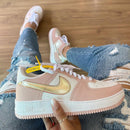 Tênis Nike Air Force Rosa Ouro Premium - Loja Menina Maluca